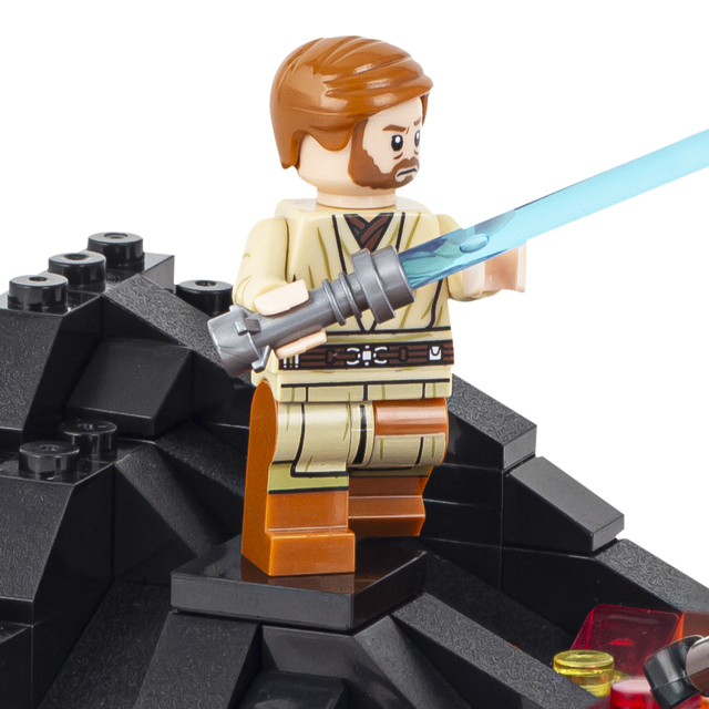 MOC2058-A Lego star wars Revenge of the sith duel on mustafar anakin skywalker vs obi-wan kenobi building kit building War scene toys building blocks sets Toys for kids