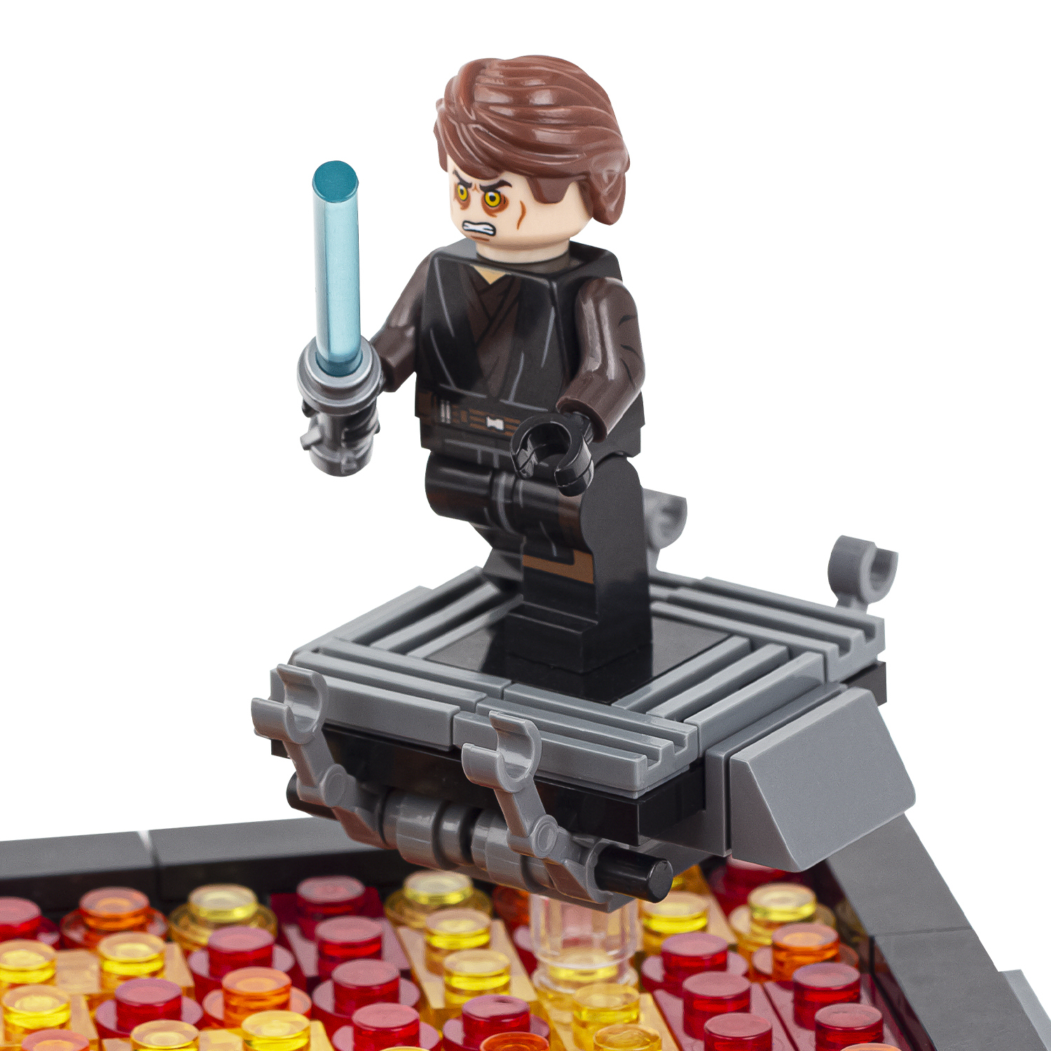 MOC2058-A Lego star wars Revenge of the sith duel on mustafar anakin skywalker vs obi-wan kenobi building kit building War scene toys building blocks sets Toys for kids