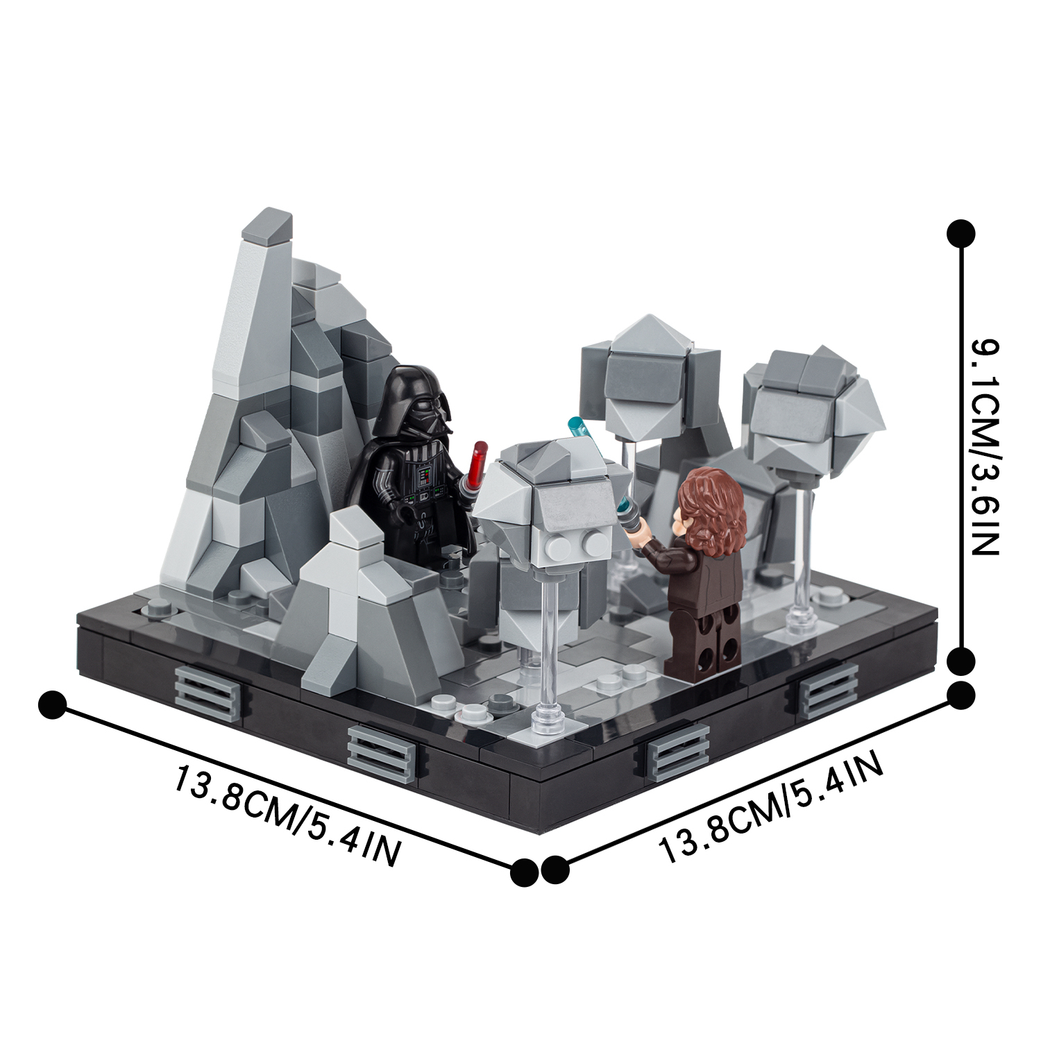 MOC2059-A Lego star wars obi-wan kenobi VS Darth Vader building kit building War scene toys building blocks sets Toys for kids