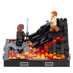 MOC2058-A Lego star wars Revenge of the sith duel on mustafar anakin skywalker vs obi-wan kenobi building kit building War scene toys building blocks sets Toys for kids