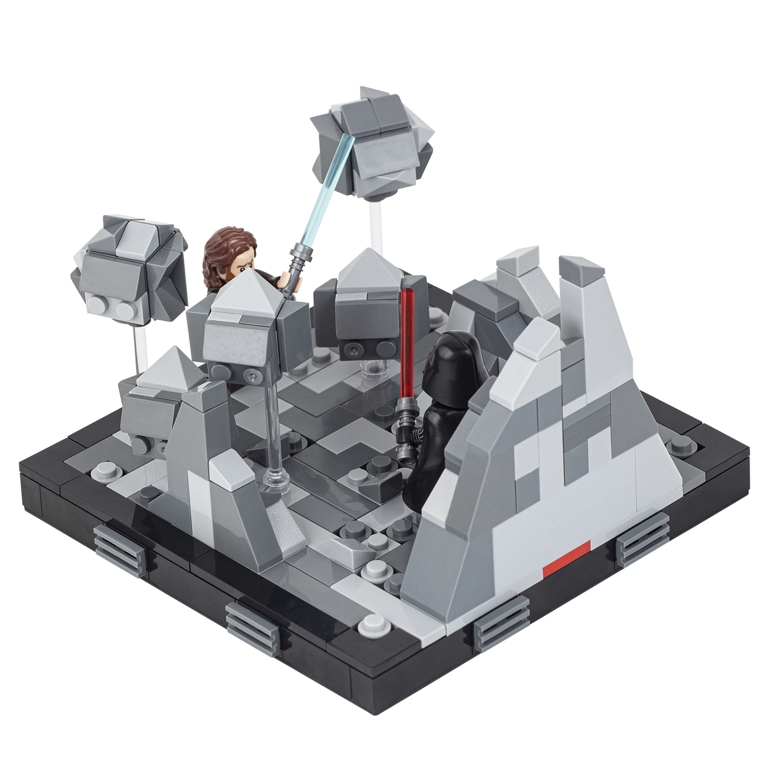 MOC2059-A Lego star wars obi-wan kenobi VS Darth Vader building kit building War scene toys building blocks sets Toys for kids