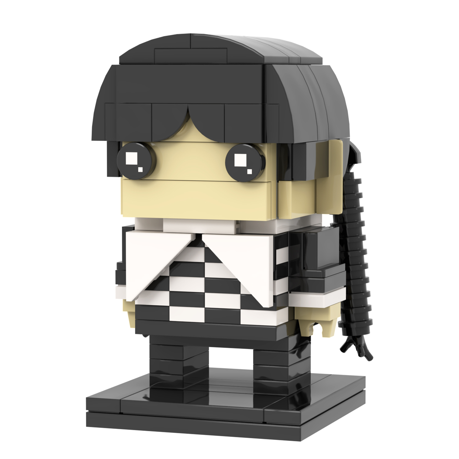 MOC7281 Wednesday  Addams 173Pcs Square Heads Bricks Fantasy TV Series Educational Assemble Model Building Blocks Kids Gift Toys
