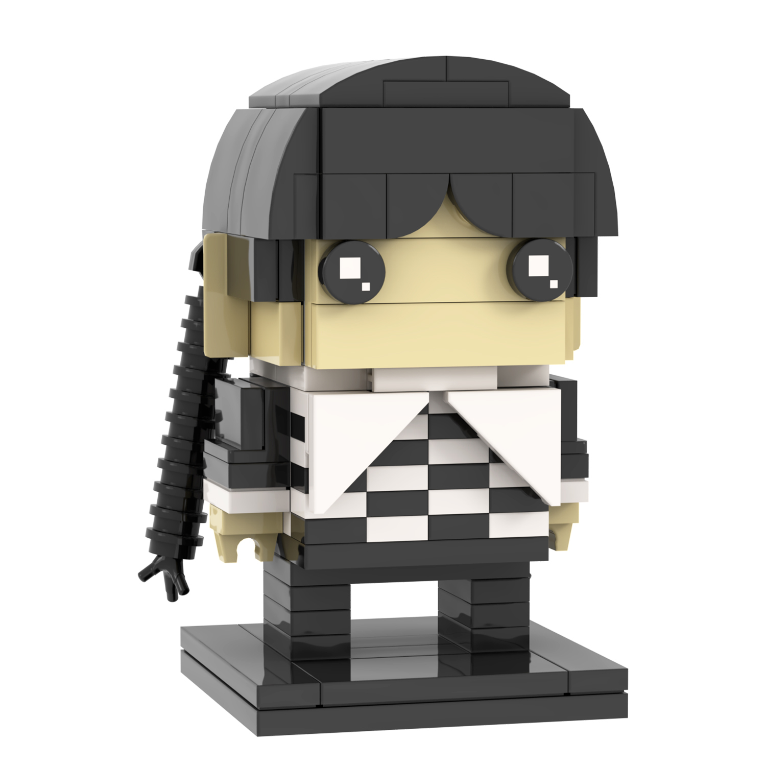 MOC7281 Wednesday  Addams 173Pcs Square Heads Bricks Fantasy TV Series Educational Assemble Model Building Blocks Kids Gift Toys
