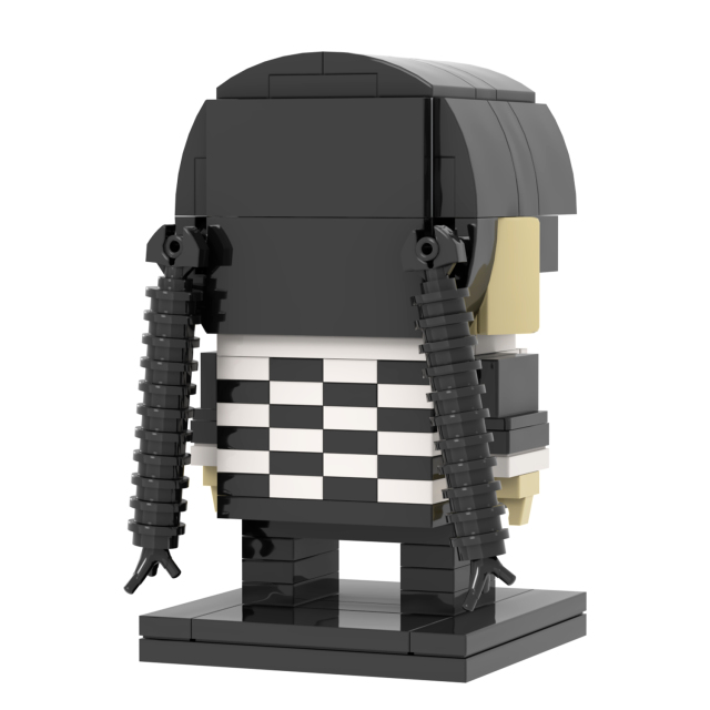 MOC7281 Wednesday  Addams 173Pcs Square Heads Bricks Fantasy TV Series Educational Assemble Model Building Blocks Kids Gift Toys