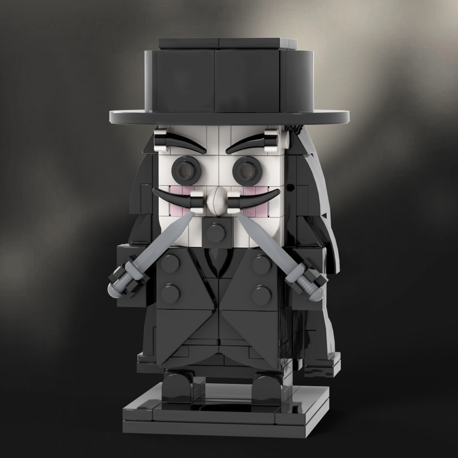 MOC7271 V for Vendetta Freedom Fighter V 189Pcs Bricks Science Fiction Anime Movie Character Assemble Building Blocks Kids Toys