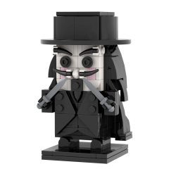 MOC7271 V for Vendetta Freedom Fighter V 189Pcs Bricks Science Fiction Anime Movie Character Assemble Building Blocks Kids Toys