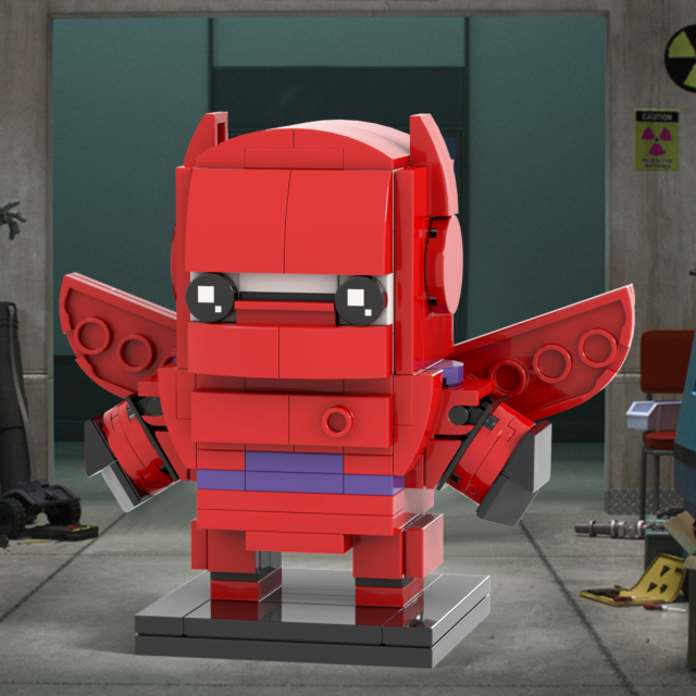 MOC7267 Baymax 150Pcs Big Hero 6 American Animated Film Inflatable Intelligent Robot Square Head Model Building Blocks Gift for Kids Toys
