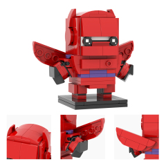 MOC7267 Baymax 150Pcs Big Hero 6 American Animated Film Inflatable Intelligent Robot Square Head Model Building Blocks Gift for Kids Toys