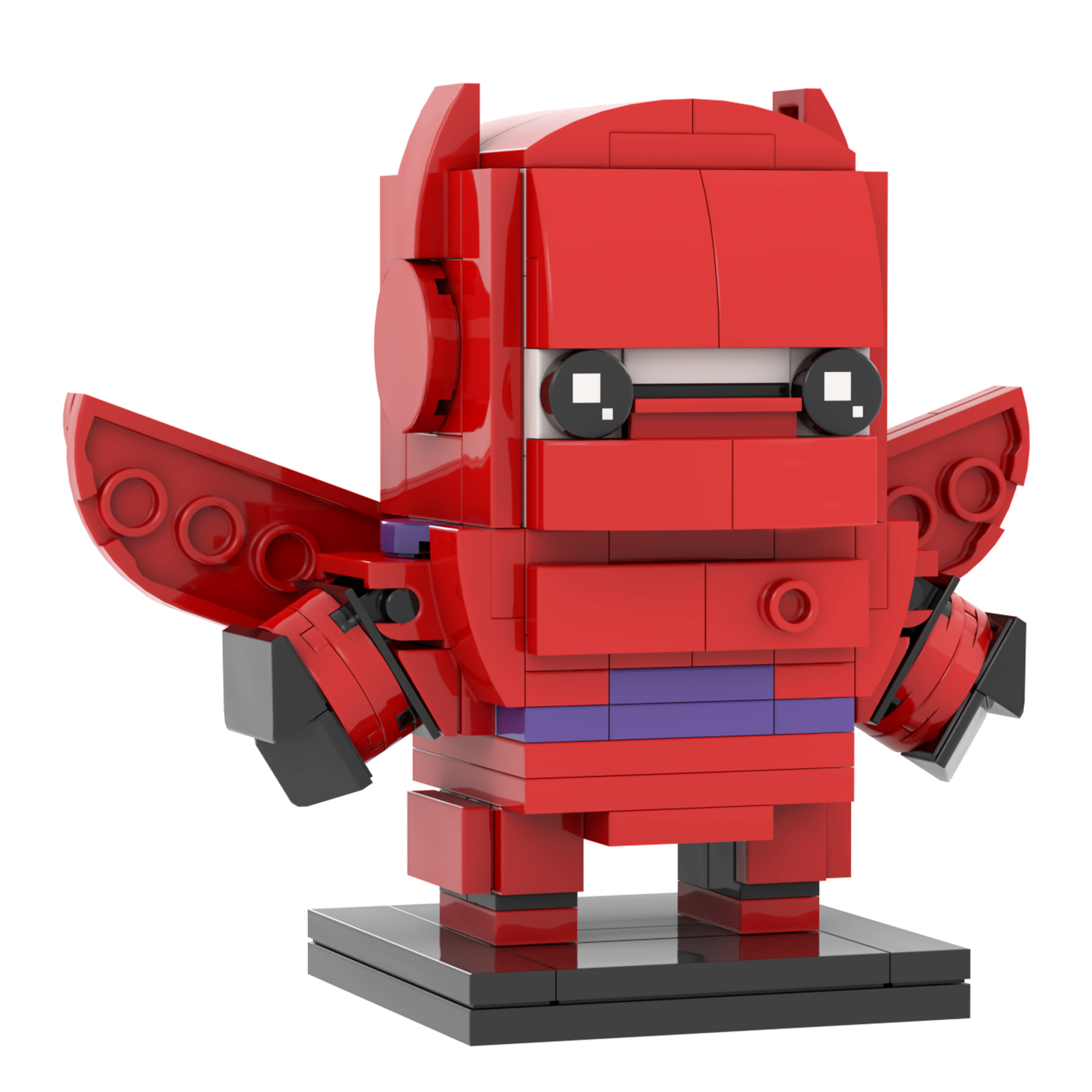 MOC7267 Baymax 150Pcs Big Hero 6 American Animated Film Inflatable Intelligent Robot Square Head Model Building Blocks Gift for Kids Toys