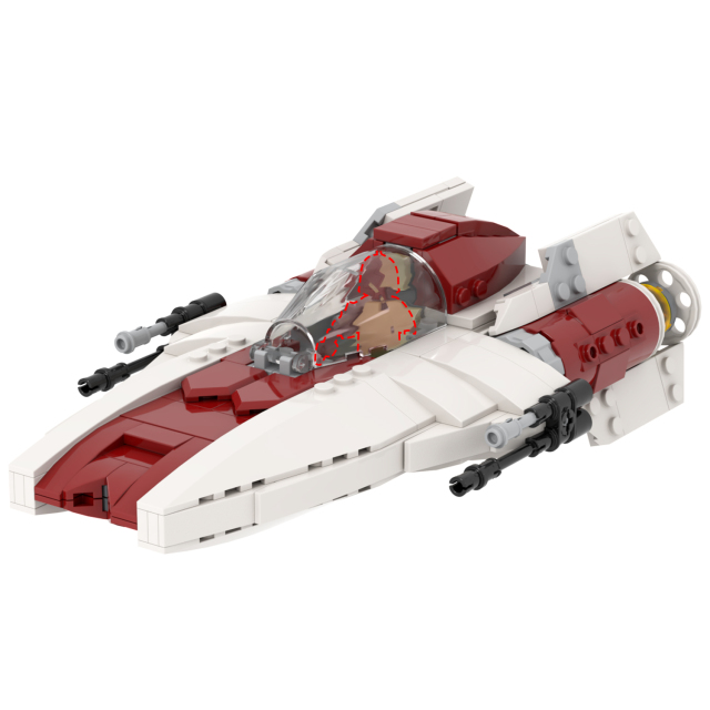 MOC2279 Lego star wars A-wing fighter speeder bike building War scene toys building blocks sets Toys for kids