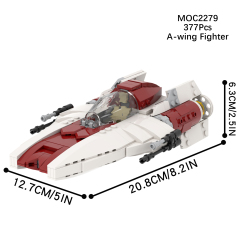 MOC2279 Lego star wars A-wing fighter speeder bike building War scene toys building blocks sets Toys for kids