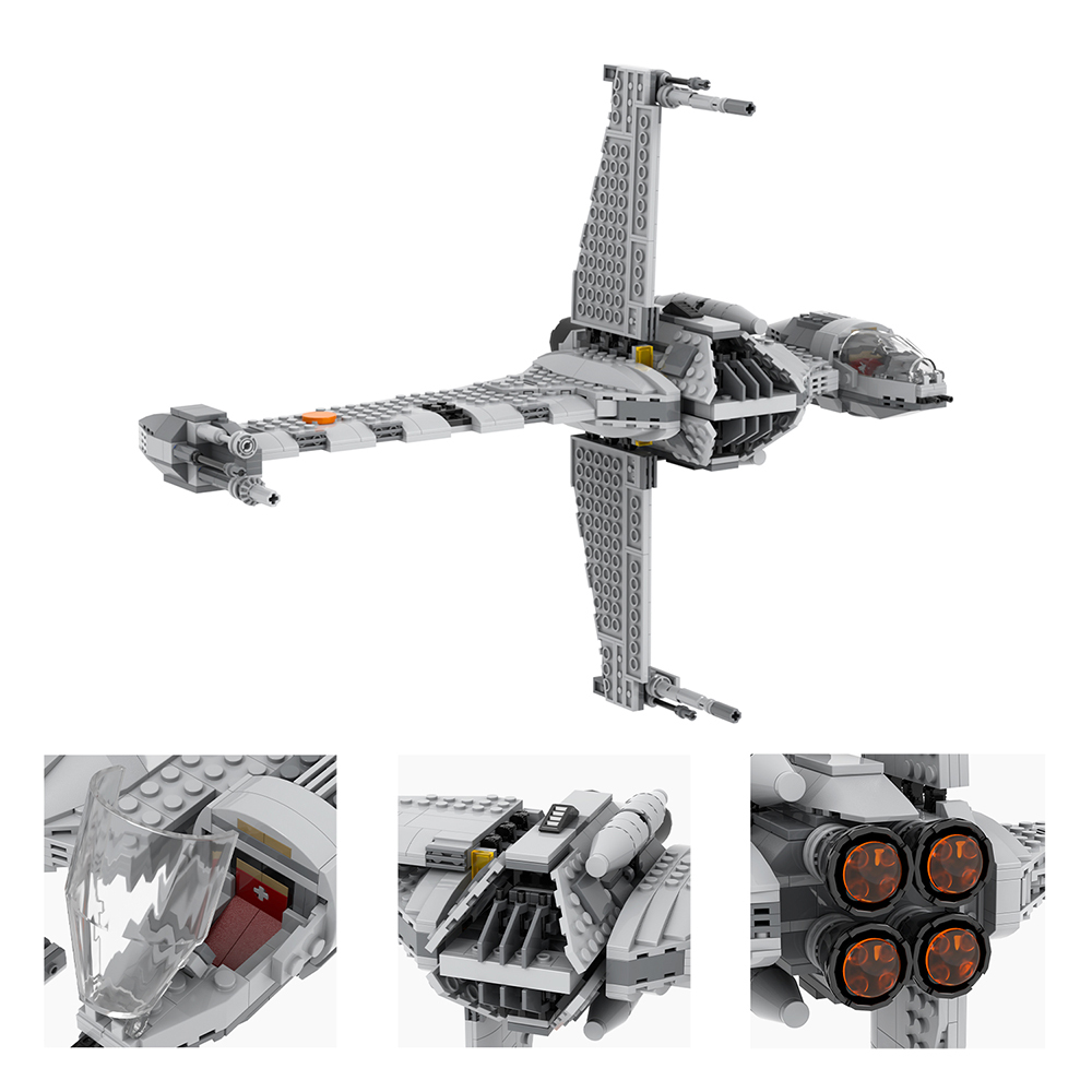 MOC2281 Lego star wars B-Wing speeder bike building War scene toys building blocks sets Toys for kids