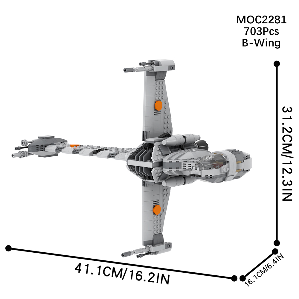 MOC2281 Lego star wars B-Wing speeder bike building War scene toys building blocks sets Toys for kids