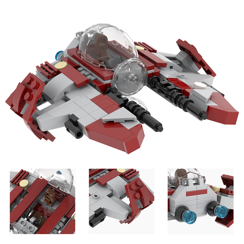 MOC2282 Lego star wars Obi wan kenobi jedi starfighter speeder bike building War scene toys building blocks sets Toys for kids