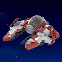 MOC2282 Lego star wars Obi wan kenobi jedi starfighter speeder bike building War scene toys building blocks sets Toys for kids