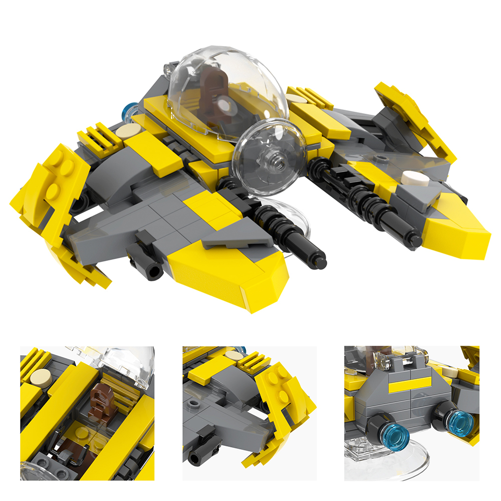 MOC2283 Lego star wars Obi wan Anakin jedi starfighter speeder bike building War scene toys building blocks sets Toys for kids