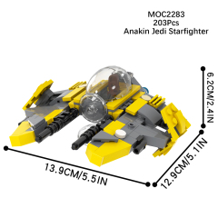 MOC2283 Lego star wars Obi wan Anakin jedi starfighter speeder bike building War scene toys building blocks sets Toys for kids