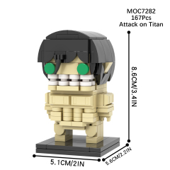 MOC7282-7289  Attack On Titan Anime Colossal Titan The Armored Titan The Female Titan Beast Titan The Cart Titan Agito no kyojin Square Head Collect Building Block Kids Toys