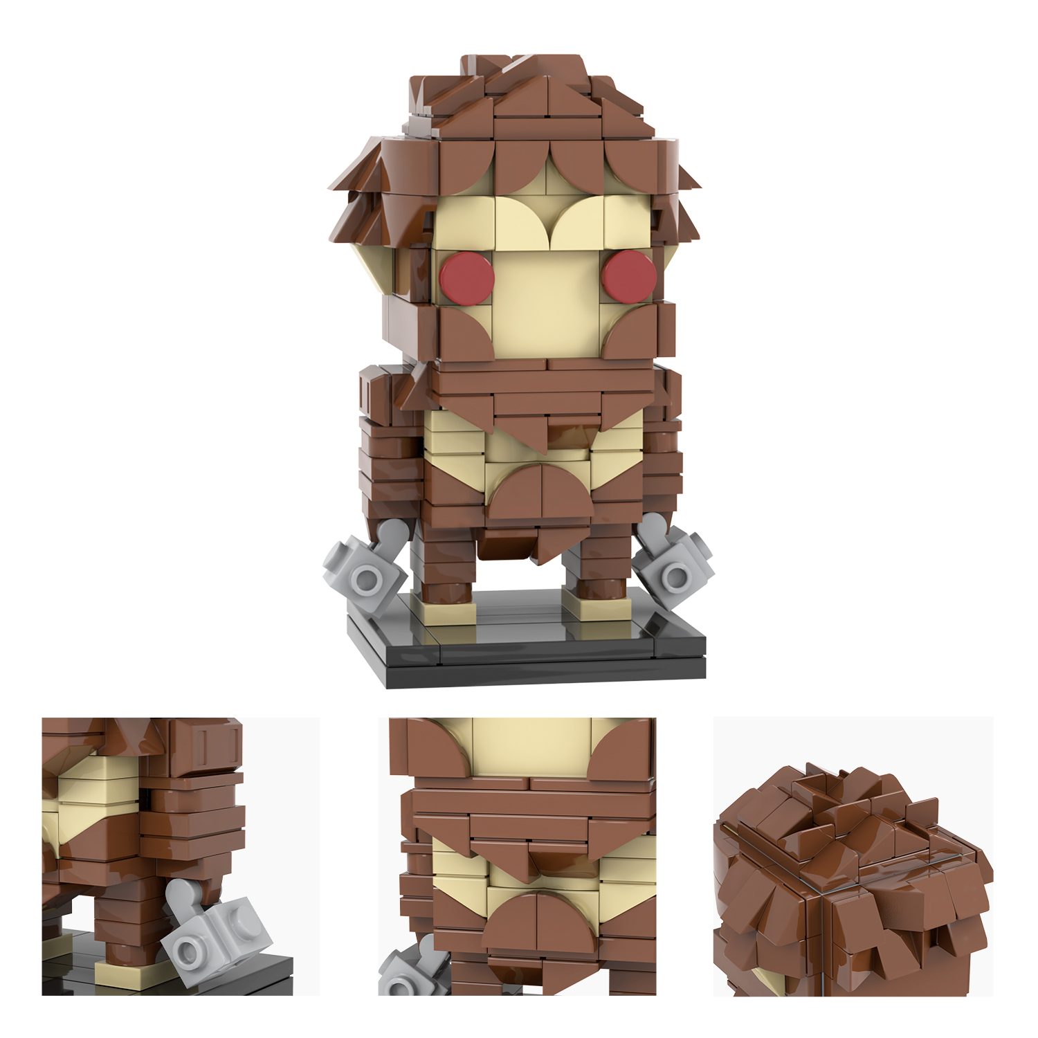 MOC7282-7289  Attack On Titan Anime Colossal Titan The Armored Titan The Female Titan Beast Titan The Cart Titan Agito no kyojin Square Head Collect Building Block Kids Toys
