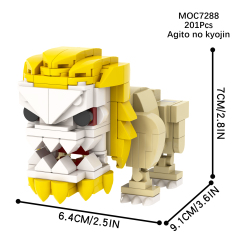 MOC7282-7289  Attack On Titan Anime Colossal Titan The Armored Titan The Female Titan Beast Titan The Cart Titan Agito no kyojin Square Head Collect Building Block Kids Toys