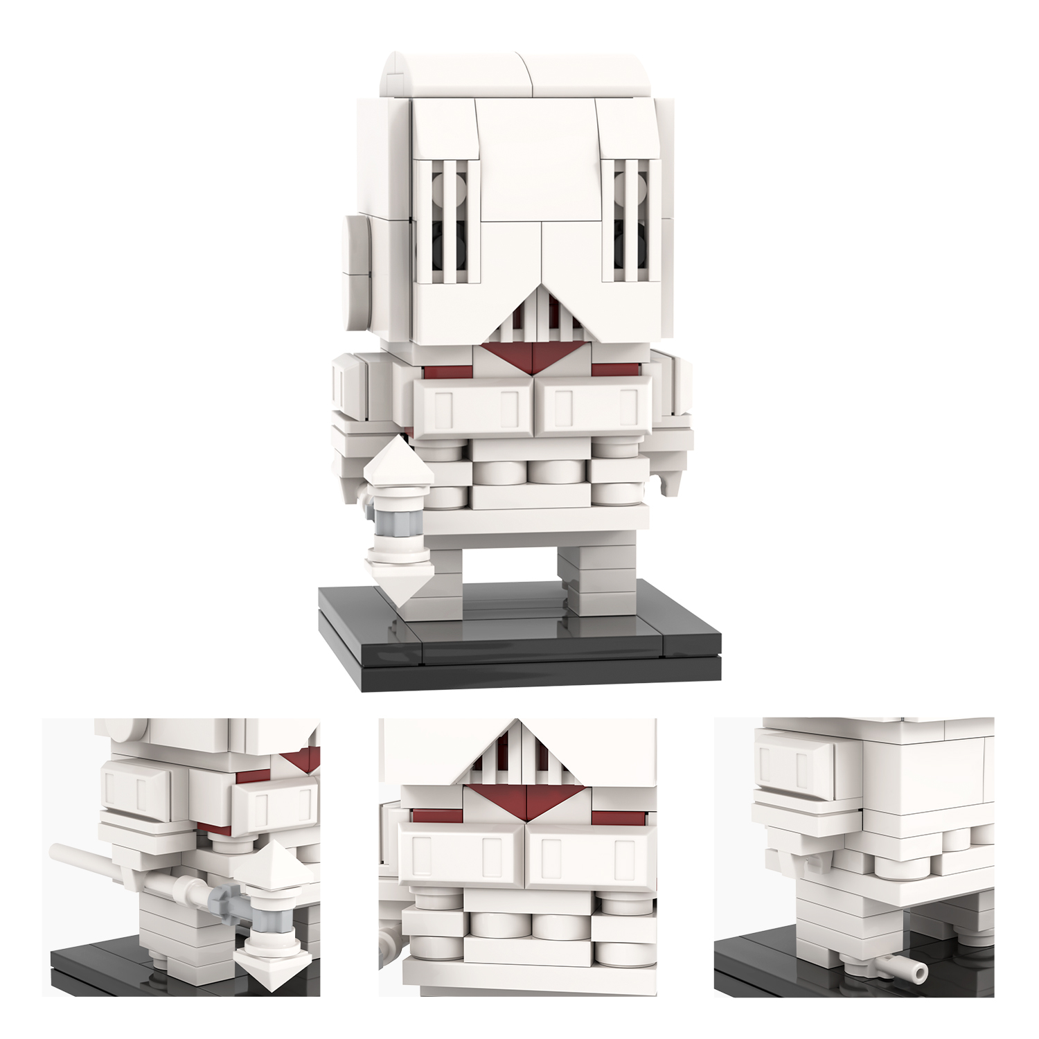MOC7282-7289  Attack On Titan Anime Colossal Titan The Armored Titan The Female Titan Beast Titan The Cart Titan Agito no kyojin Square Head Collect Building Block Kids Toys