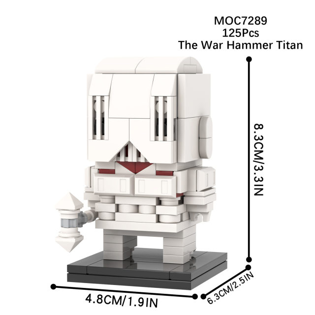 MOC7282-7289  Attack On Titan Anime Colossal Titan The Armored Titan The Female Titan Beast Titan The Cart Titan Agito no kyojin Square Head Collect Building Block Kids Toys