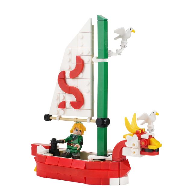 MOC1530 Dragon Ship 220Pcs Bricks Game Character Compatible Assembles Particles Model Plastic Building Blocks Children Gift Toys