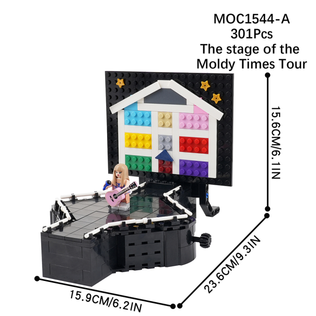 MOC1544 300Pcs The Stage Of The Moldy Times Creation Series Gifts Puzzle Figure DIY Building Block Sets Educational Toys Kids