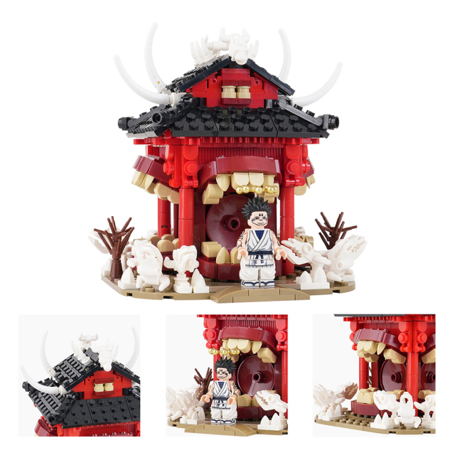 2024 New Arrival MOC1563 723Pcs Malevolent Shrine Jujutsu Boys Figure DIY Building Block Sets Educational Anime Kids Toys