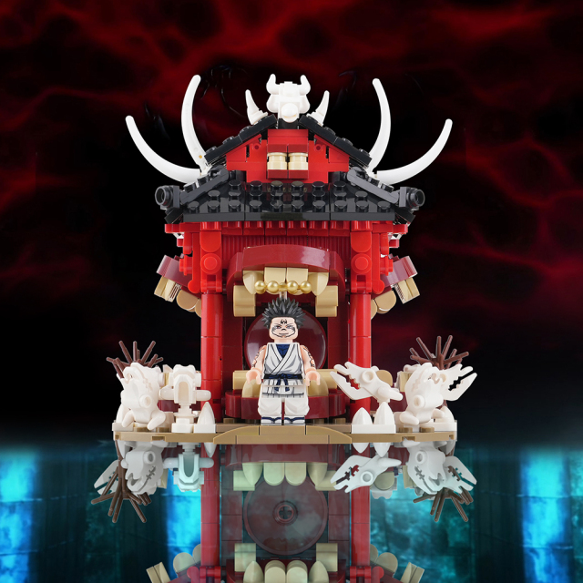 2024 New Arrival MOC1563 723Pcs Malevolent Shrine Jujutsu Boys Figure DIY Building Block Sets Educational Anime Kids Toys