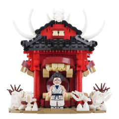 2024 New Arrival MOC1563 723Pcs Malevolent Shrine Jujutsu Boys Figure DIY Building Block Sets Educational Anime Kids Toys