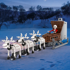 MOC1564 701PCS Skeleton Jack's Christmas Sleigh Gifts Puzzle DIY Building Block Sets Educational Toys Kids For Children