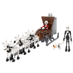 MOC1564 701PCS Skeleton Jack's Christmas Sleigh Gifts Puzzle DIY Building Block Sets Educational Toys Kids For Children