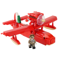 MOC1567 Hikoutei Jidai Anime Porco Rosso Seaplane 328Pcs Bricks Animated Film Assemble Education Building Blocks Kids Gift Toys