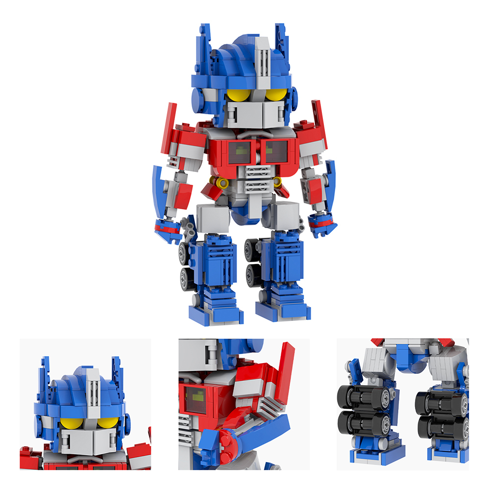 MOC1574 Optimus Robot Mecha 448Pcs Bricks Autobots Cartoon Movie Character Assemble Particles DIY Model Building Block Kids Toys