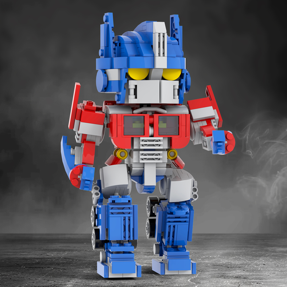 MOC1574 Optimus Robot Mecha 448Pcs Bricks Autobots Cartoon Movie Character Assemble Particles DIY Model Building Block Kids Toys