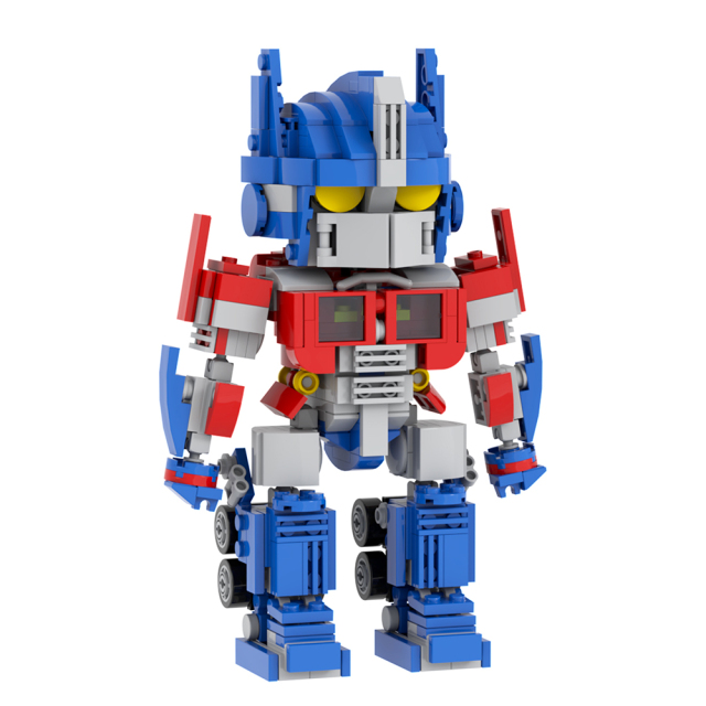 MOC1574 Optimus Robot Mecha 448Pcs Bricks Autobots Cartoon Movie Character Assemble Particles DIY Model Building Block Kids Toys