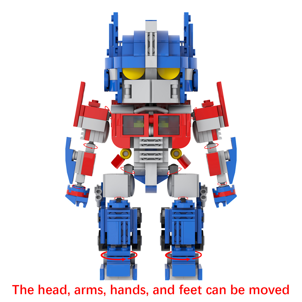 MOC1574 Optimus Robot Mecha 448Pcs Bricks Autobots Cartoon Movie Character Assemble Particles DIY Model Building Block Kids Toys