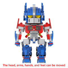 MOC1574 Optimus Robot Mecha 448Pcs Bricks Autobots Cartoon Movie Character Assemble Particles DIY Model Building Block Kids Toys