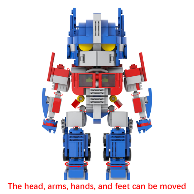 MOC1574 Optimus Robot Mecha 448Pcs Bricks Autobots Cartoon Movie Character Assemble Particles DIY Model Building Block Kids Toys