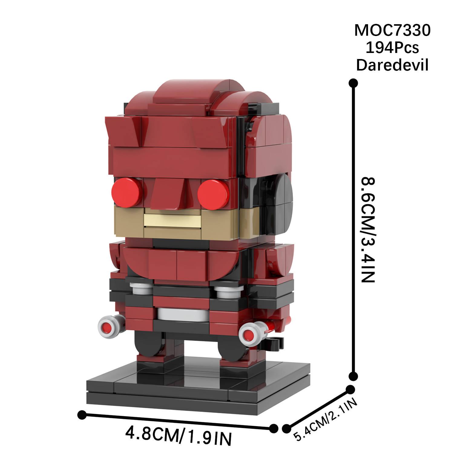 MOC7330-7336 Daredevil Kingpin Pinisher Marvel Super Heroes Movie Character Assemble Collect DIY Plastic Building Blocks Kids Gift Toys
