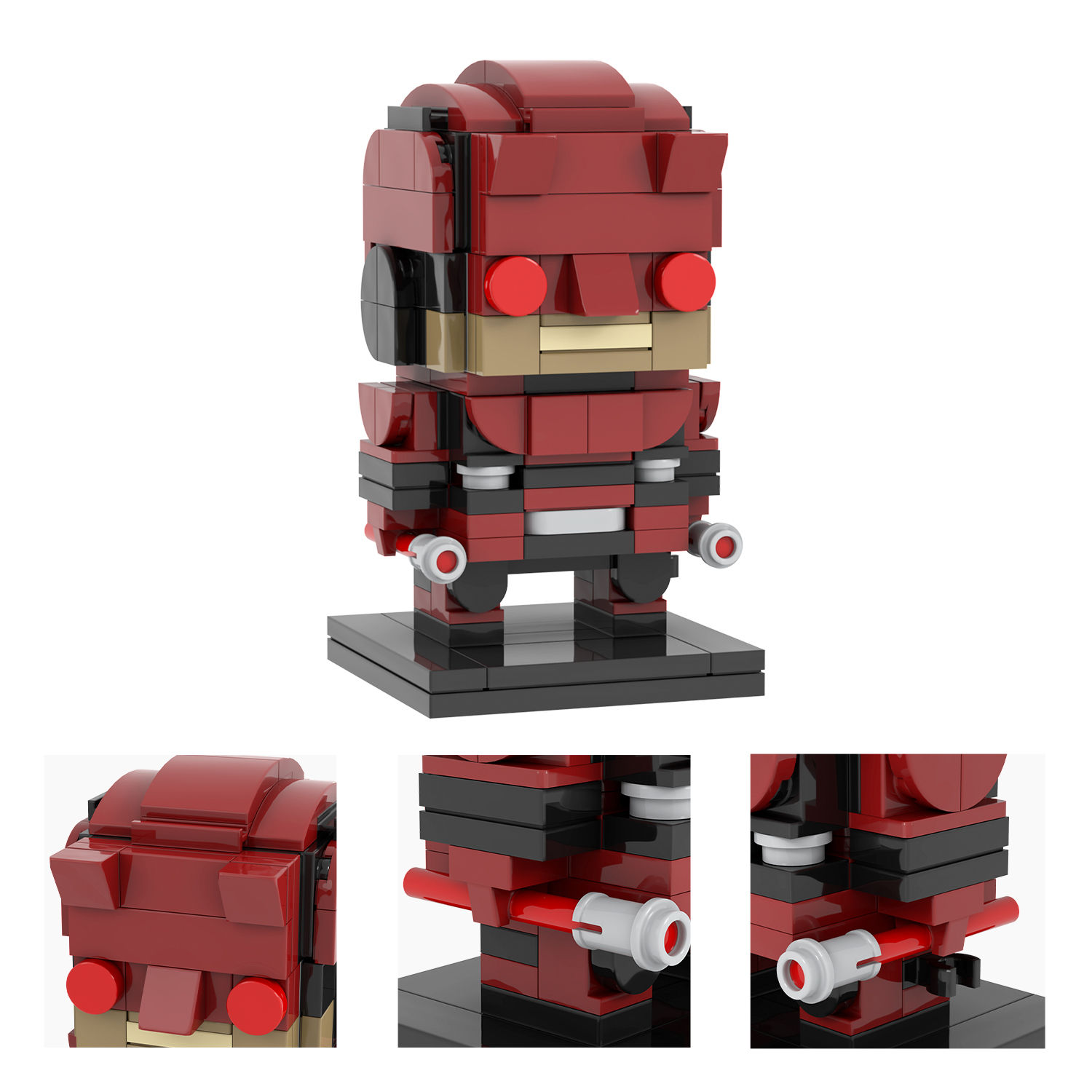 MOC7330-7336 Daredevil Kingpin Pinisher Marvel Super Heroes Movie Character Assemble Collect DIY Plastic Building Blocks Kids Gift Toys