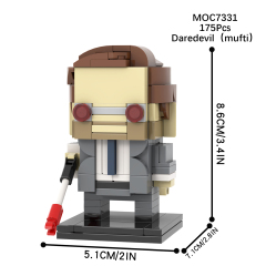 MOC7330-7336 Daredevil Kingpin Pinisher Marvel Super Heroes Movie Character Assemble Collect DIY Plastic Building Blocks Kids Gift Toys