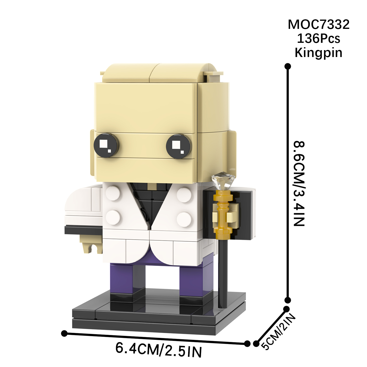 MOC7330-7336 Daredevil Kingpin Pinisher Marvel Super Heroes Movie Character Assemble Collect DIY Plastic Building Blocks Kids Gift Toys