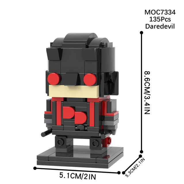 MOC7330-7336 Daredevil Kingpin Pinisher Marvel Super Heroes Movie Character Assemble Collect DIY Plastic Building Blocks Kids Gift Toys
