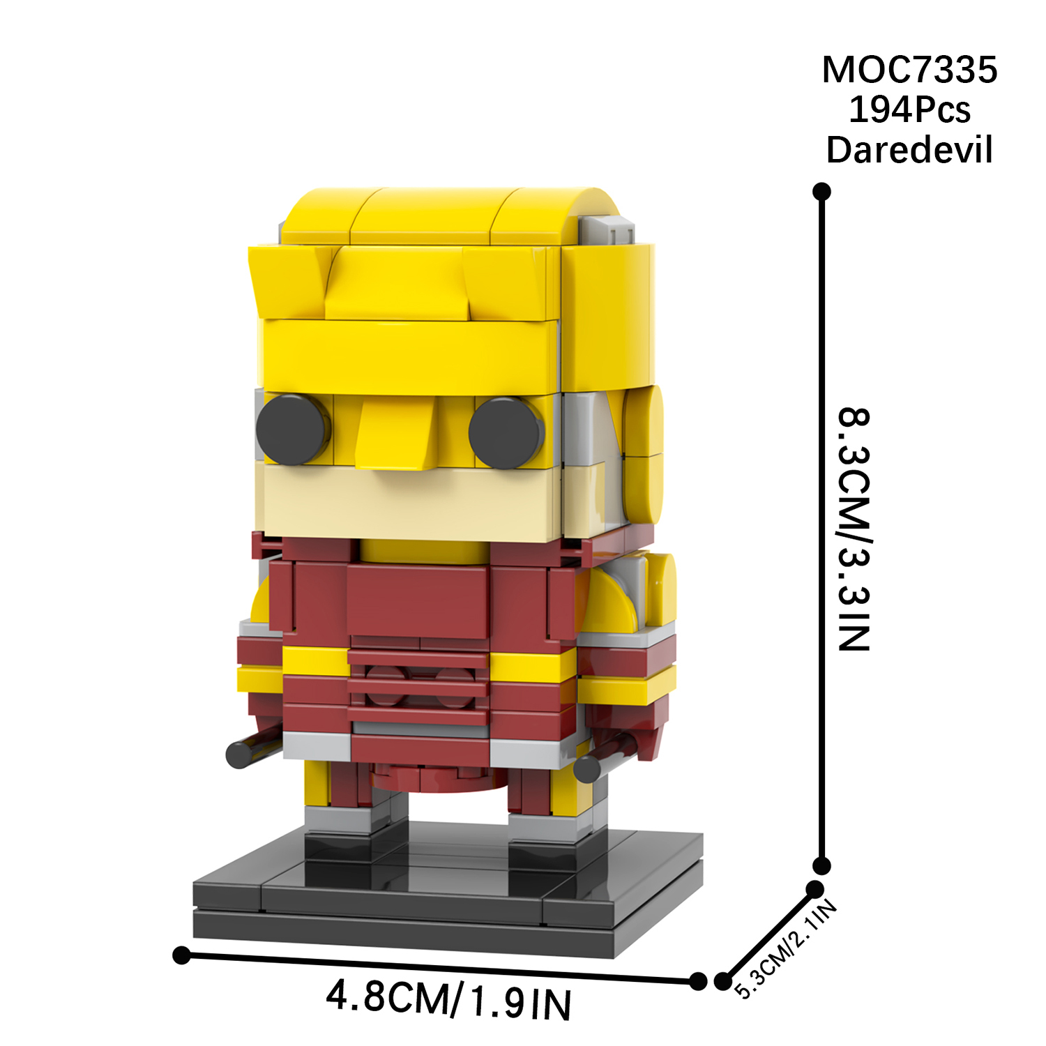 MOC7330-7336 Daredevil Kingpin Pinisher Marvel Super Heroes Movie Character Assemble Collect DIY Plastic Building Blocks Kids Gift Toys