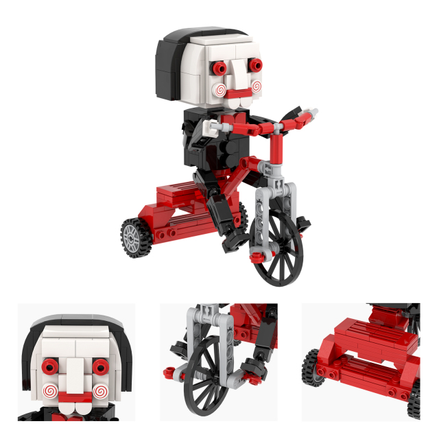 MOC7337 Billy 239Pcs Square Head Bricks Saw Crime Horror Film Assemble Collect DIY Halloween Building Blocks for Kids Gift Toys