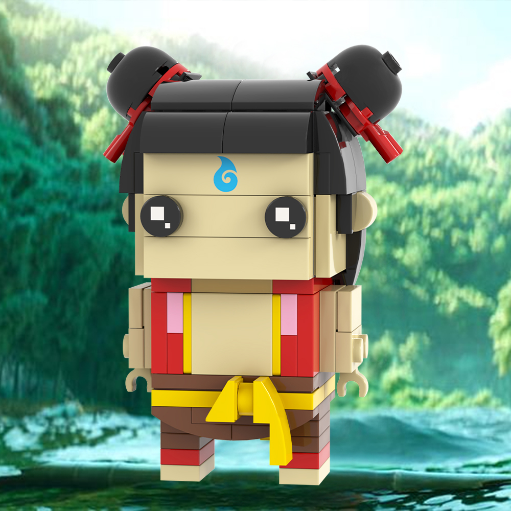 MOC7383-7390 Chinese Myths and Legends Characters in Ancient Shiji Niangniang Ne Zha Aobing Aoguang Shen Gong Leopard Square Head Bricks Kids Gift Toys