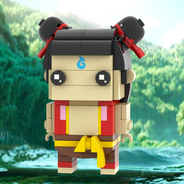 MOC7383-7390 Chinese Myths and Legends Characters in Ancient Shiji Niangniang Ne Zha Aobing Aoguang Shen Gong Leopard Square Head Bricks Kids Gift Toys