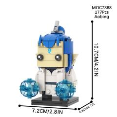 MOC7383-7390 Chinese Myths and Legends Characters in Ancient Shiji Niangniang Ne Zha Aobing Aoguang Shen Gong Leopard Square Head Bricks Kids Gift Toys